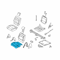 OEM Ford Flex Seat Cushion Pad Diagram - 8A8Z-7463840-B