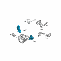 OEM 2002 Dodge Ram 1500 Bracket-Engine Mount Diagram - 52021608AD