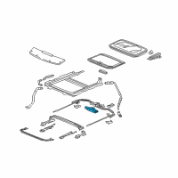 OEM 2007 Acura RL Motor Assembly, Sunroof Diagram - 70450-SJA-A02