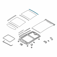 OEM 2021 Infiniti QX50 Seal Asm-Rear Fixed Glass Diagram - 91215-5NA0B