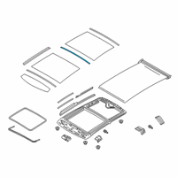 OEM 2020 Infiniti QX50 Seal Asm-Rear Fixed Glass Diagram - 91215-5NA0A