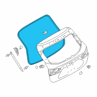 OEM 2020 Nissan Rogue Sport Weatherstrip-Back Door Diagram - 90830-6MA0A