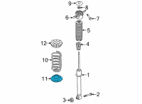 OEM 2021 Hyundai Santa Fe Rear Spring Pad, Lower Diagram - 55333-S1000