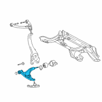 OEM 2002 Lexus LS430 Front Suspension Lower Arm Assembly Left Diagram - 48640-50050