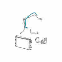 OEM 2005 Chrysler Sebring Line-A/C Suction Diagram - 4596551AC