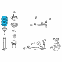 OEM 2017 Cadillac Escalade ESV Coil Spring Diagram - 23312162