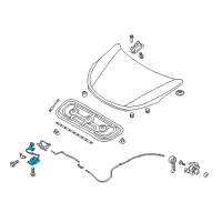 OEM 2013 Hyundai Santa Fe S/Hook & Release Lever Assembly-Hood Diagram - 81140-2W000