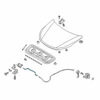 OEM Hyundai Santa Fe Sport Cable Assembly-Hood Latch Release Diagram - 81190-2W100