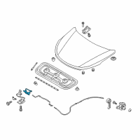 OEM 2013 Hyundai Santa Fe Latch Assembly-Hood Diagram - 81130-2W000