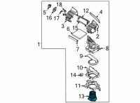 OEM 2022 Kia K5 Motor & Fan Assembly-A/C Diagram - 97113L1100
