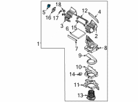 OEM 2022 Kia K5 Mode Actuator Diagram - 97157C1900