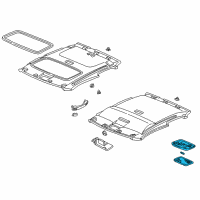 OEM 2000 Honda Accord Light Assembly, Interior (Pale Quartz) Diagram - 34250-SV1-A12ZF