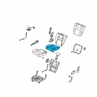 OEM 2003 Acura MDX Pad, Passenger Side Middle Seat Cushion Diagram - 81332-S3V-A12