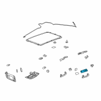 OEM Cadillac SRX Reading Lamp Assembly Diagram - 22972042