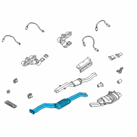 OEM 2003 BMW 325i Front Muffler Diagram - 18-10-7-504-169