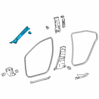 OEM 2022 Toyota Corolla Windshield Pillar Trim Diagram - 62210-12180-A0