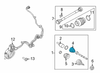 OEM 2018 Lincoln Navigator Inner Boot Diagram - AL1Z-4L537-B