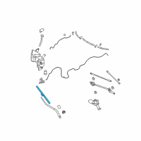 OEM 2012 Infiniti FX50 Window Wiper Blade Assembly No 1 Diagram - 28890-3WU0A