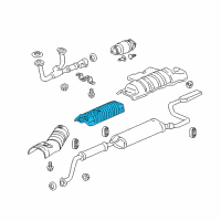 OEM 2008 Honda Odyssey Plate B, Floor Heat Baffle Diagram - 74602-SHJ-A00