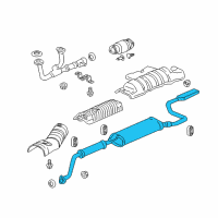 OEM 2012 Honda Odyssey Muffler, Exhuast Diagram - 18307-TK8-A03