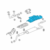 OEM Honda Odyssey Plate C, Floor Heat Baffle Diagram - 74603-TK8-A00