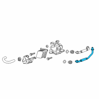 OEM 2017 Cadillac ATS Front Hose Diagram - 12656887