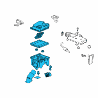 OEM 2014 Cadillac SRX Air Cleaner Assembly Diagram - 22788576