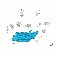 OEM 2007 Toyota Camry Lens & Housing Diagram - 81130-33662