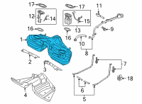 OEM 2021 Ford Mustang Fuel Tank Diagram - KR3Z-9002-A