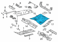 OEM Toyota Corolla Cross Center Floor Pan Diagram - 58211-0A030