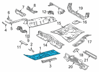 OEM Toyota Corolla Cross Front Floor Pan Diagram - 58111-0A020