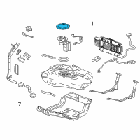OEM 2015 Buick Verano Fuel Pump Assembly Retainer Diagram - 13350064
