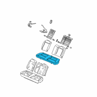 OEM 2003 Honda Civic Pad & Frame, Rear Seat Cushion Diagram - 82132-S5P-A02