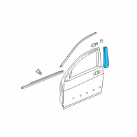 OEM 2006 Acura TL Garnish, Right Front Door Sash (Black) Diagram - 72430-SEP-A01ZA