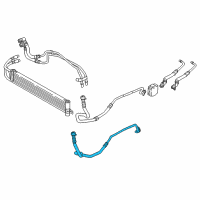 OEM 2017 BMW M2 Transmission Oil Cooler Line, Flow Diagram - 17-22-7-853-889