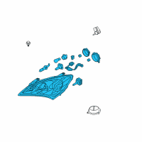 OEM Hyundai Genesis Coupe Head Lamp Sub Assembly, Left Diagram - 92103-2M070