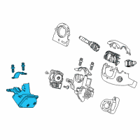 OEM 2015 Acura MDX Lock Assembly, Steering Diagram - 06351-T2A-H01