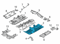 OEM 2021 Nissan Rogue Floor-Front, LH Diagram - G4321-6RAMA