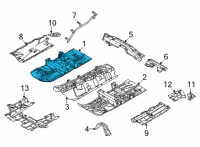 OEM Nissan Rogue Floor-Front, RH Diagram - G4320-6RAMA