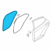 OEM 2012 Hyundai Elantra Weatherstrip-Rear Door Body Side LH Diagram - 83110-3Y000