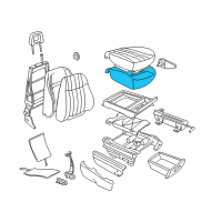 OEM 2003 Oldsmobile Silhouette Pad Asm, Driver Seat Cushion Diagram - 88897352