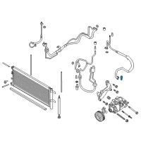 OEM 2014 Ford Edge AC Line O-Ring Diagram - 9W7Z-19B596-A