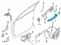 OEM 2022 Nissan Sentra Grip-Outside Handle, Rh Diagram - 80640-6LE5B