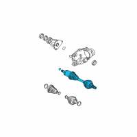 OEM 2005 BMW 325xi Cv Axle Assembly Left Diagram - 31-60-7-505-199