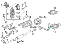 OEM 2010 Honda Element Gasket, Muffler Diagram - 18303-SM4-020