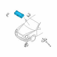 OEM 2008 Kia Sorento Tire Pressure Monitoring Sensor Module Assembly Diagram - 958003E200