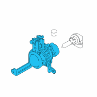 OEM Kia Rio Front Fog Lamp Assembly, Right Diagram - 922021W710