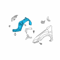 OEM 2007 Ford Fusion Fender Liner Diagram - 6E5Z-16103-A