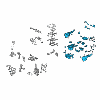 OEM 2010 Acura ZDX Box Assembly, Console (Premium Black) Diagram - 83407-SZN-A01ZD