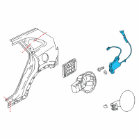 OEM 2022 Kia Niro EV Opener Assembly-Fuel Filler Diagram - 81590G5001